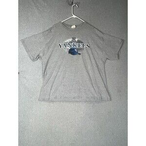 Vintage New York Yankees Lee Sport Short Sleeve T-Shirt Mens Size 2XL Gray USA